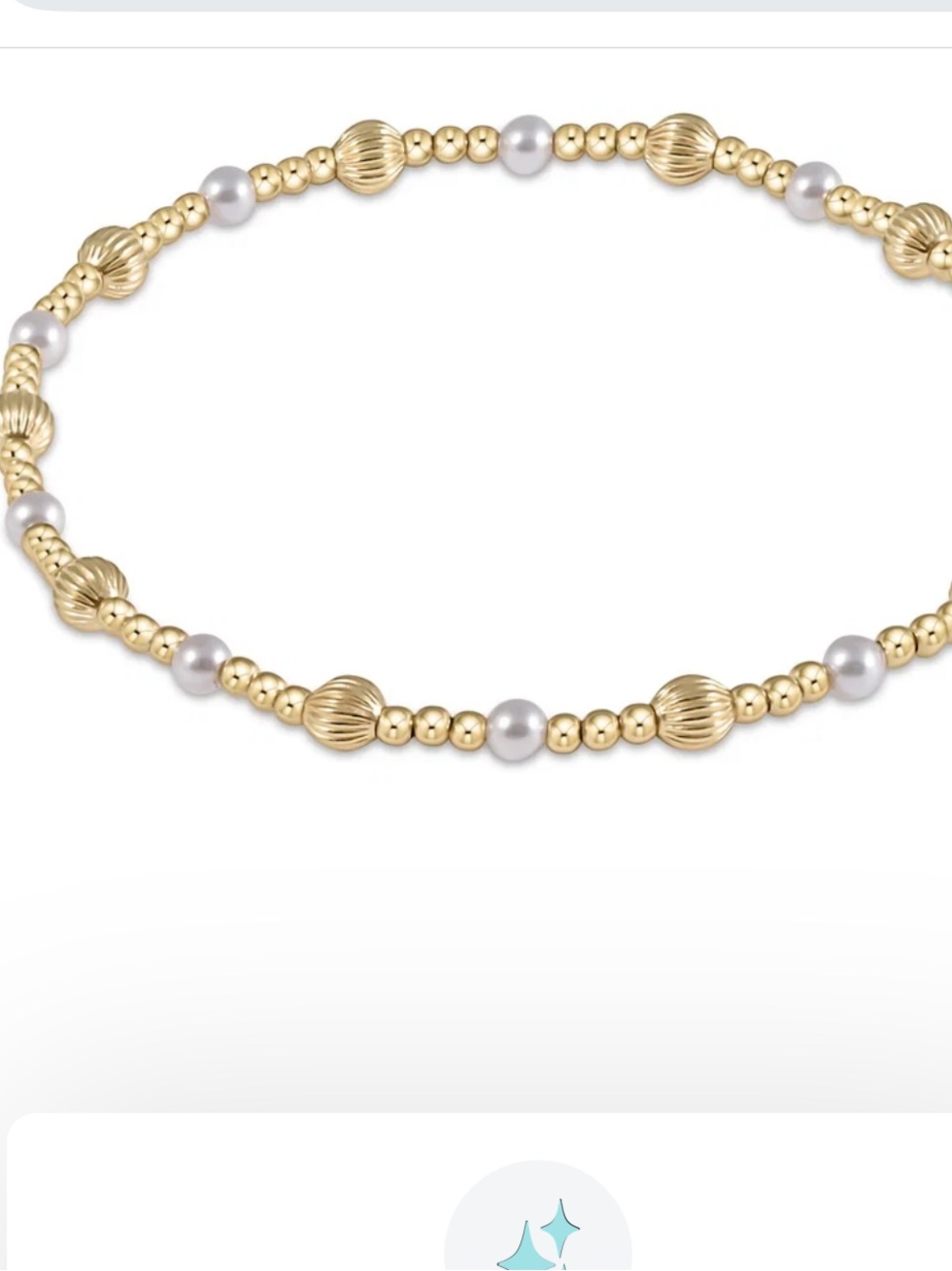 E Newton 💕Gold Beaded Bracelet with Pearl Accents - Gold filled